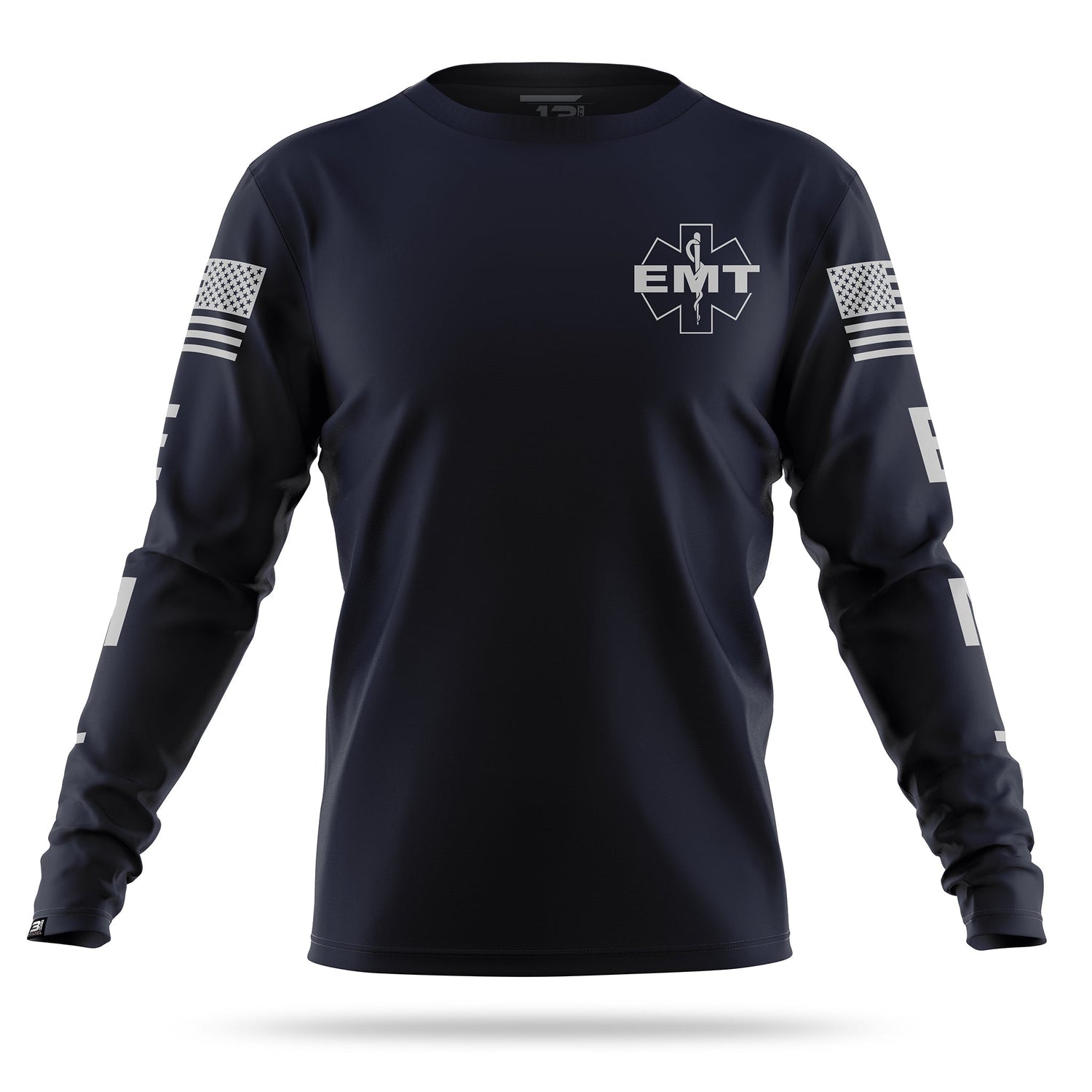 [EMT] Men's Performance Long Sleeve [NVY/WHT]-13 Fifty Apparel