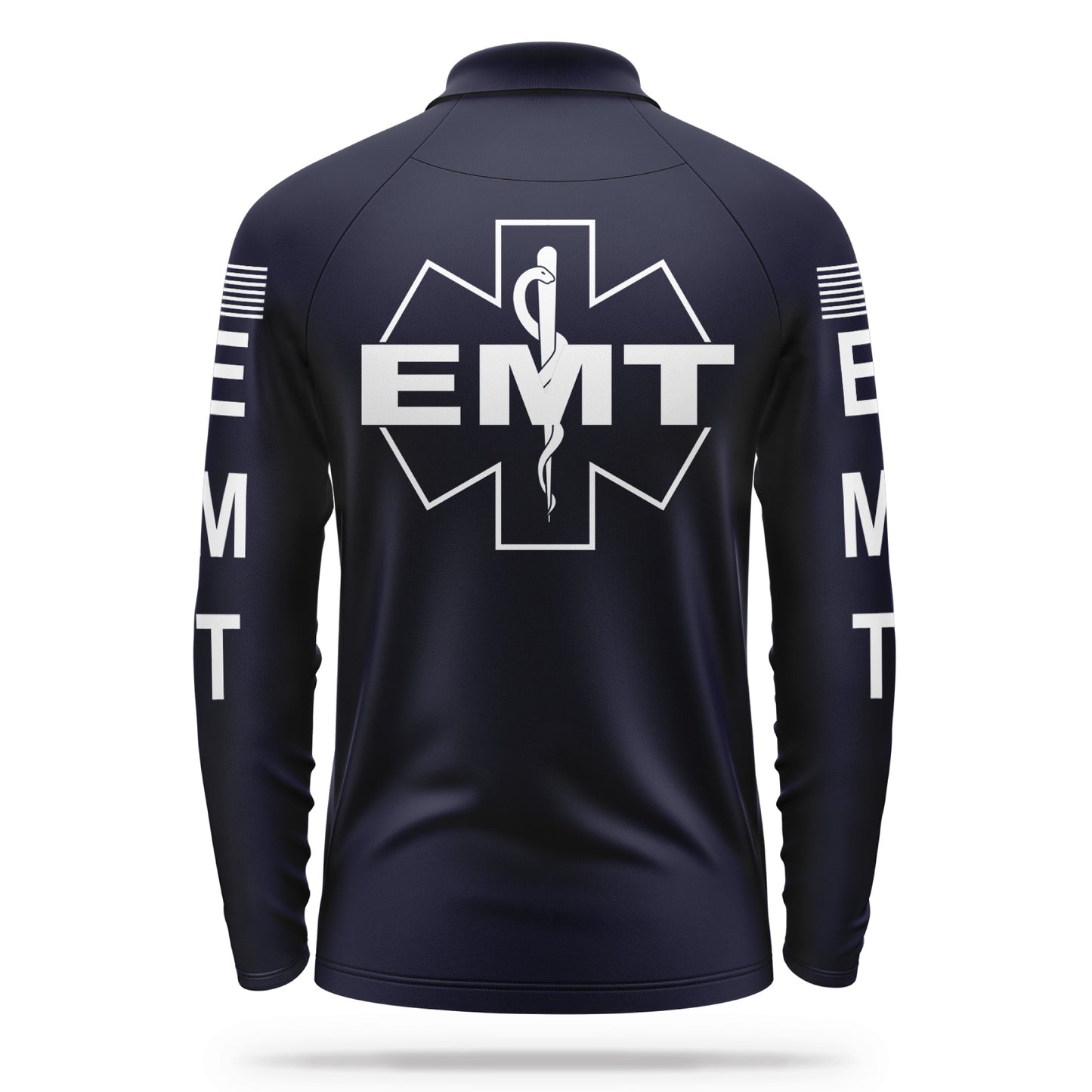 [EMT] Men's Performance Polo Long Sleeve [NVY/GRY] 13 Fifty Apparel 