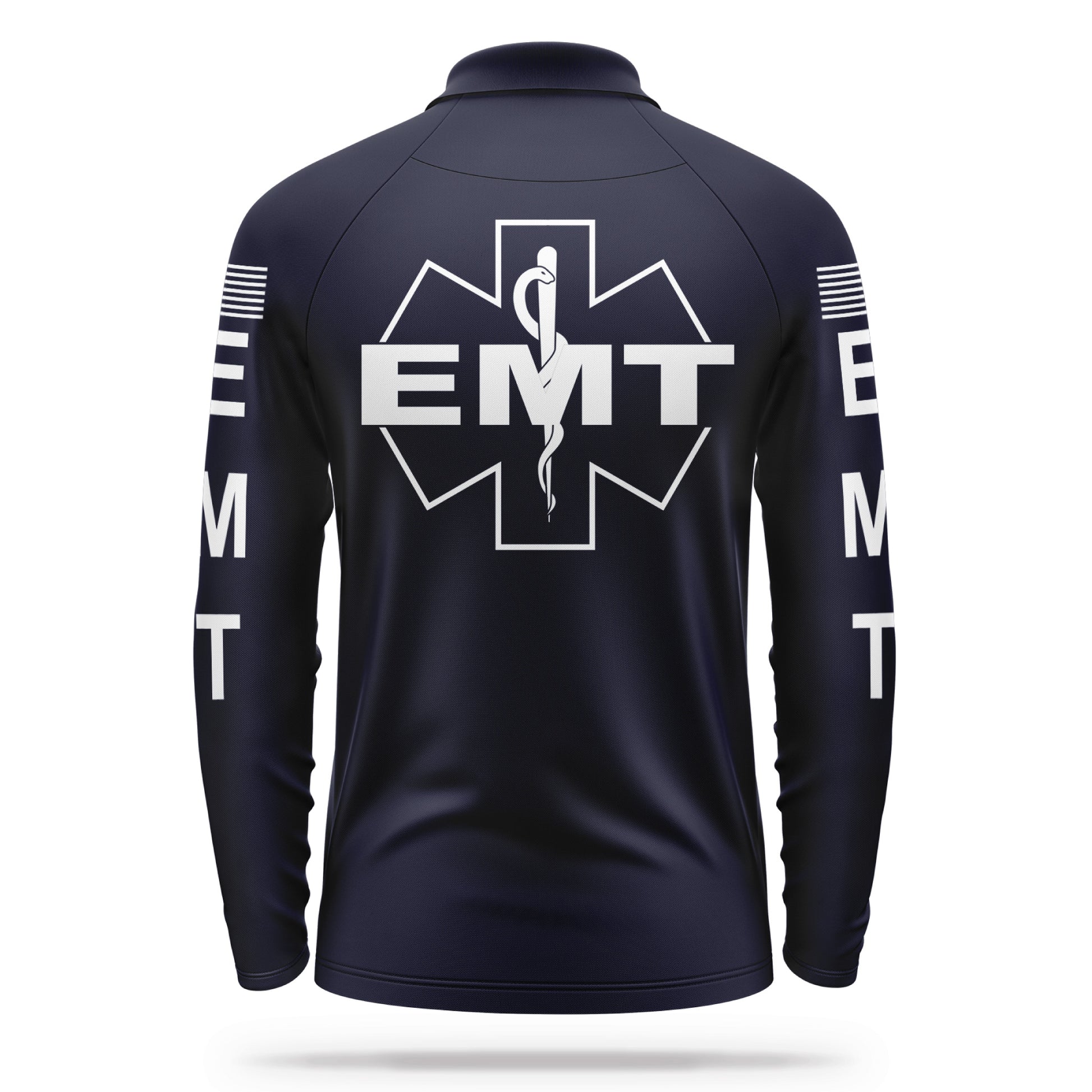 [EMT] Men's Performance Polo Long Sleeve [NVY/GRY] 13 Fifty Apparel 