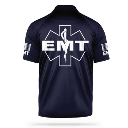 [EMT] Men's Performance Polo [NVY/GRY] 13 Fifty Apparel 