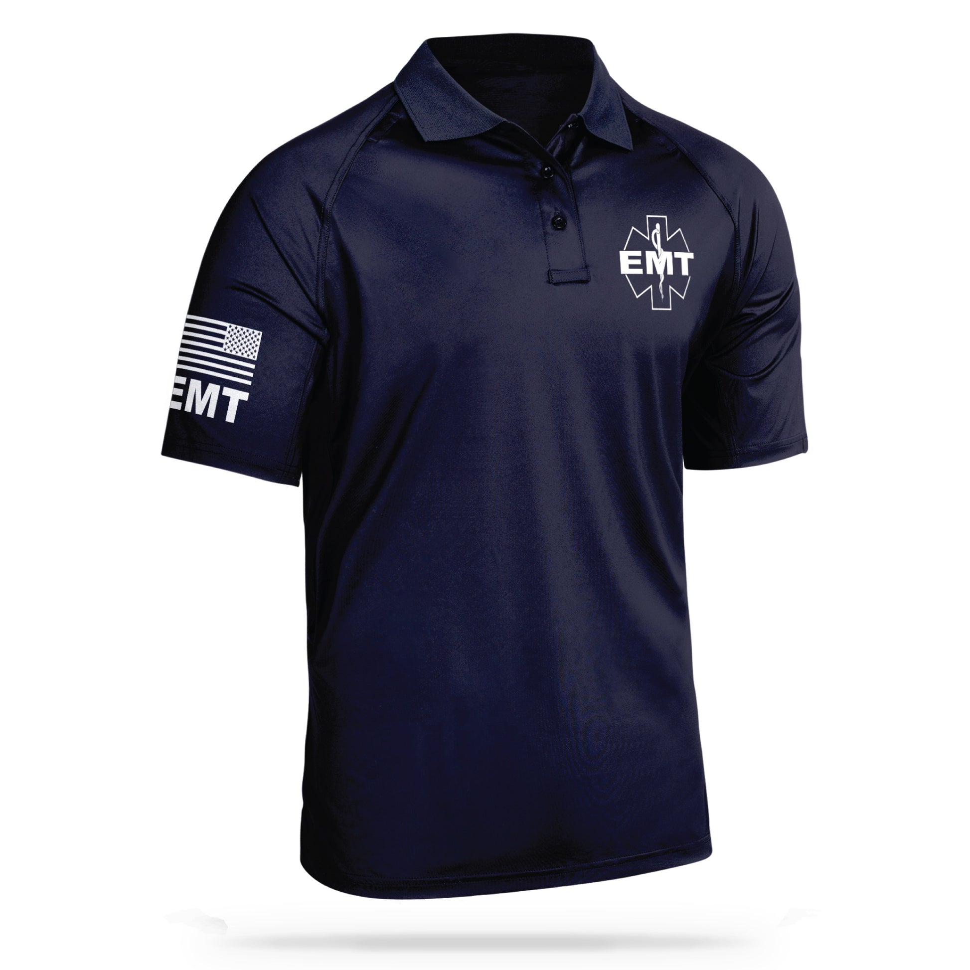 [EMT] Men's Performance Polo [NVY/GRY] 13 Fifty Apparel 