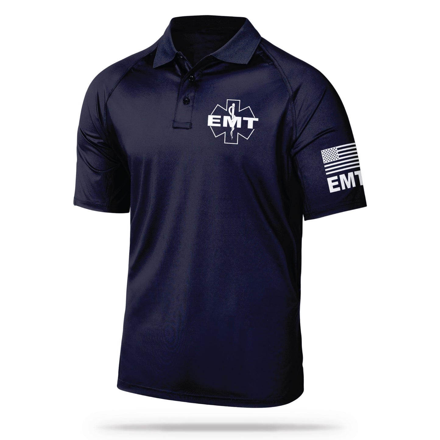 [EMT] Men's Performance Polo [NVY/GRY] 13 Fifty Apparel 
