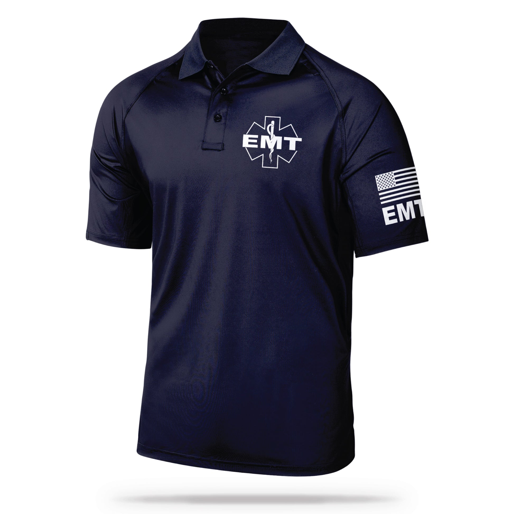 [EMT] Men's Performance Polo [NVY/GRY] 13 Fifty Apparel 