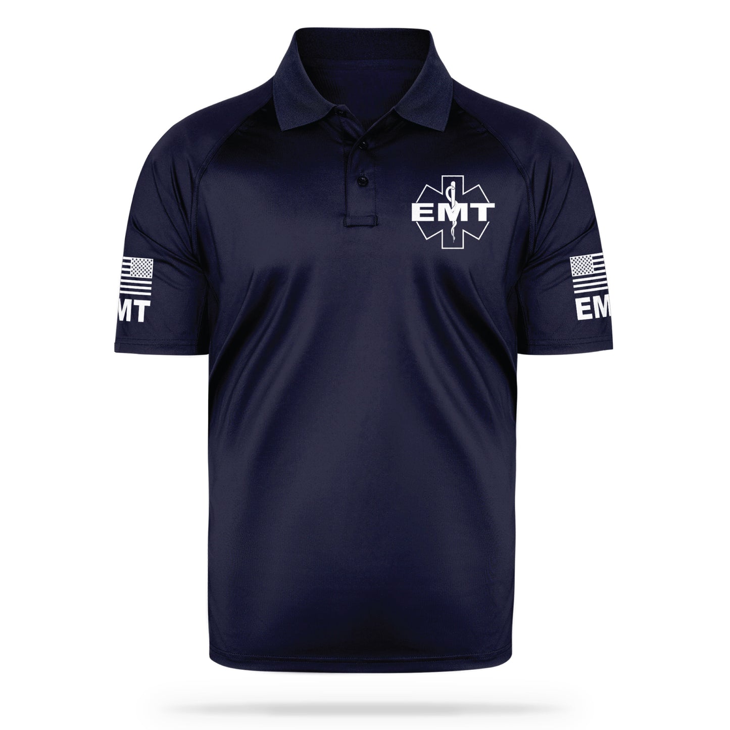 [EMT] Men's Performance Polo [NVY/GRY] 13 Fifty Apparel 