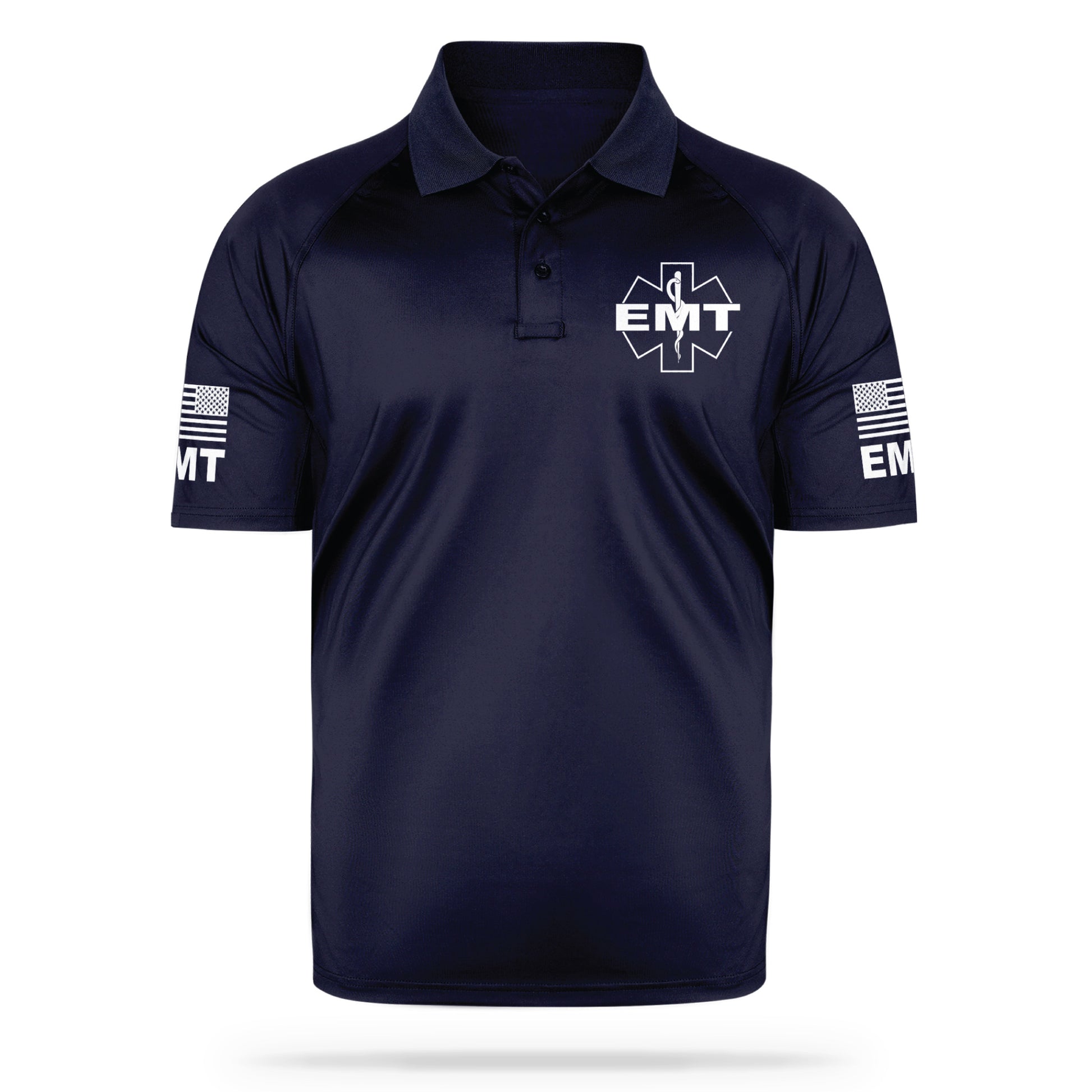 [EMT] Men's Performance Polo [NVY/GRY] 13 Fifty Apparel 