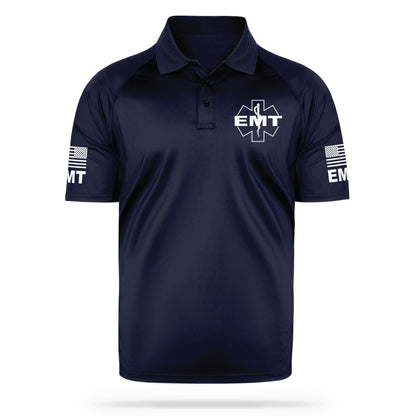 [EMT] Men's Performance Polo [NVY/GRY] 13 Fifty Apparel 