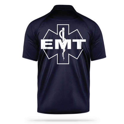 [EMT] Men's Performance Polo [NVY/WHT]-13 Fifty Apparel