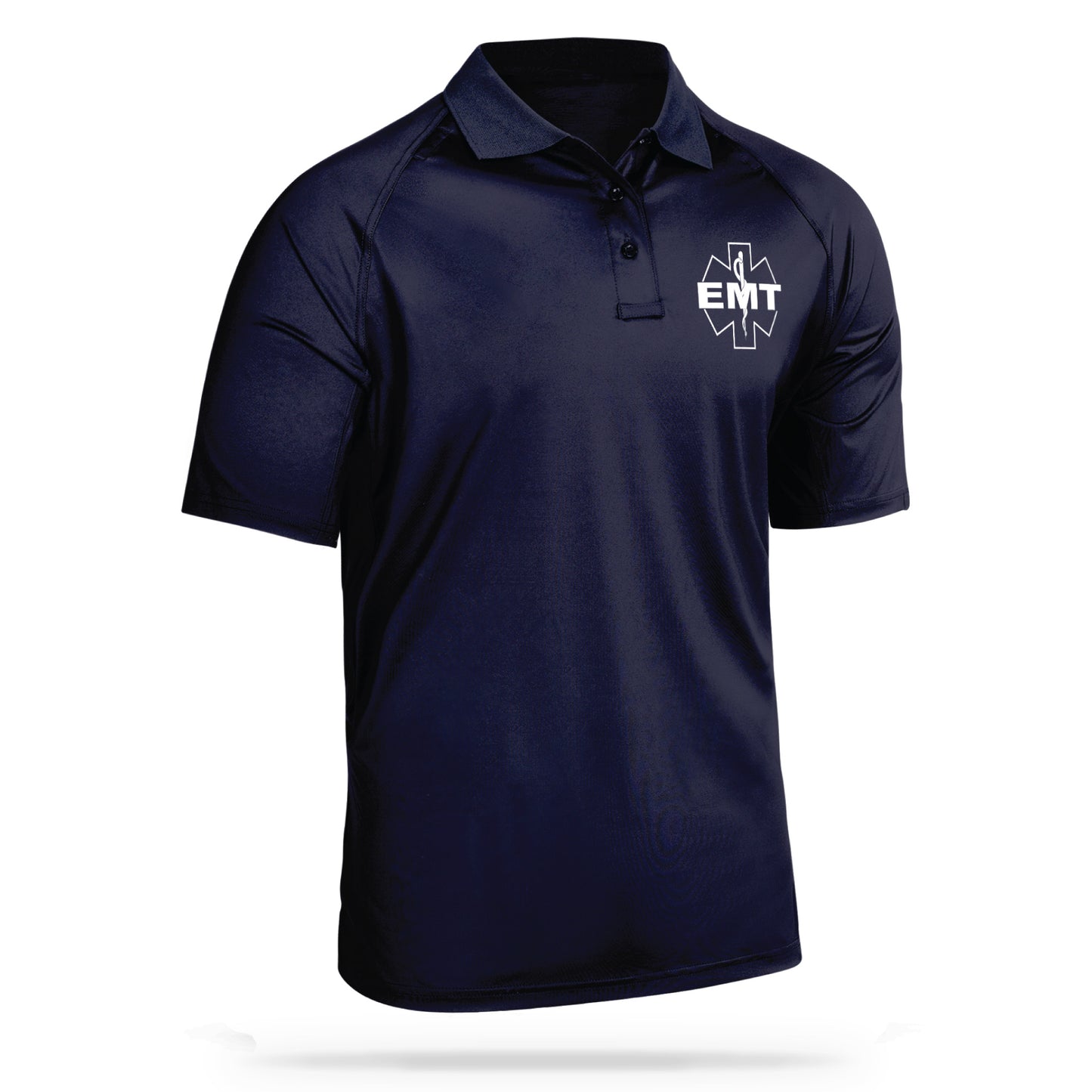 [EMT] Men's Performance Polo [NVY/WHT]-13 Fifty Apparel