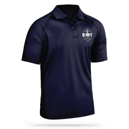 [EMT] Men's Performance Polo [NVY/WHT]-13 Fifty Apparel
