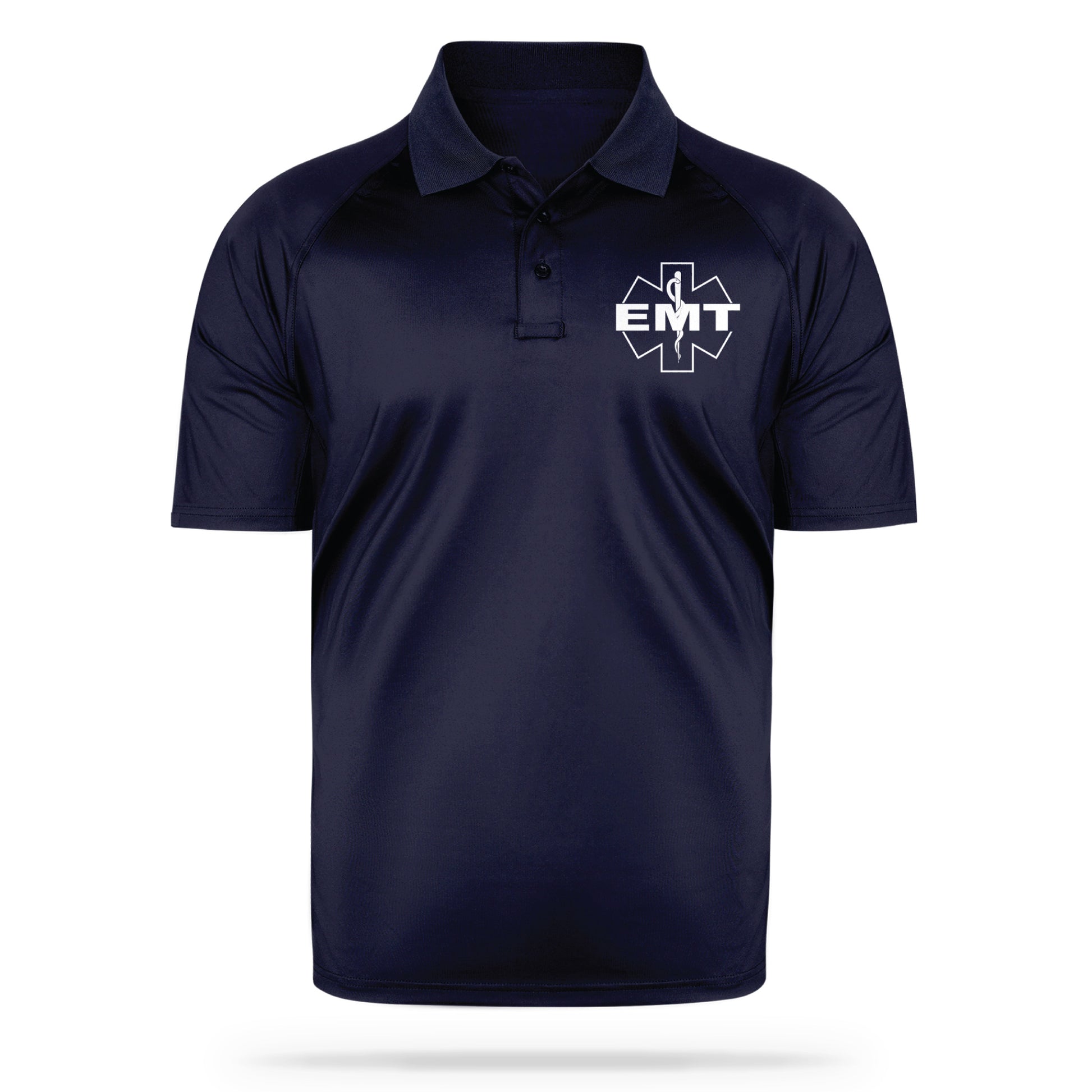 [EMT] Men's Performance Polo [NVY/WHT]-13 Fifty Apparel