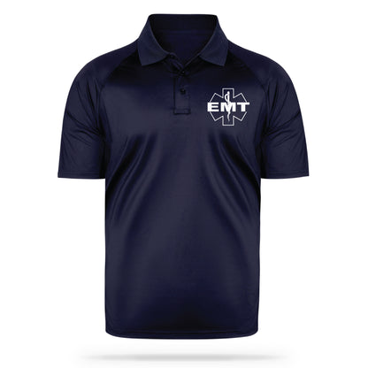 [EMT] Men's Performance Polo [NVY/WHT]-13 Fifty Apparel