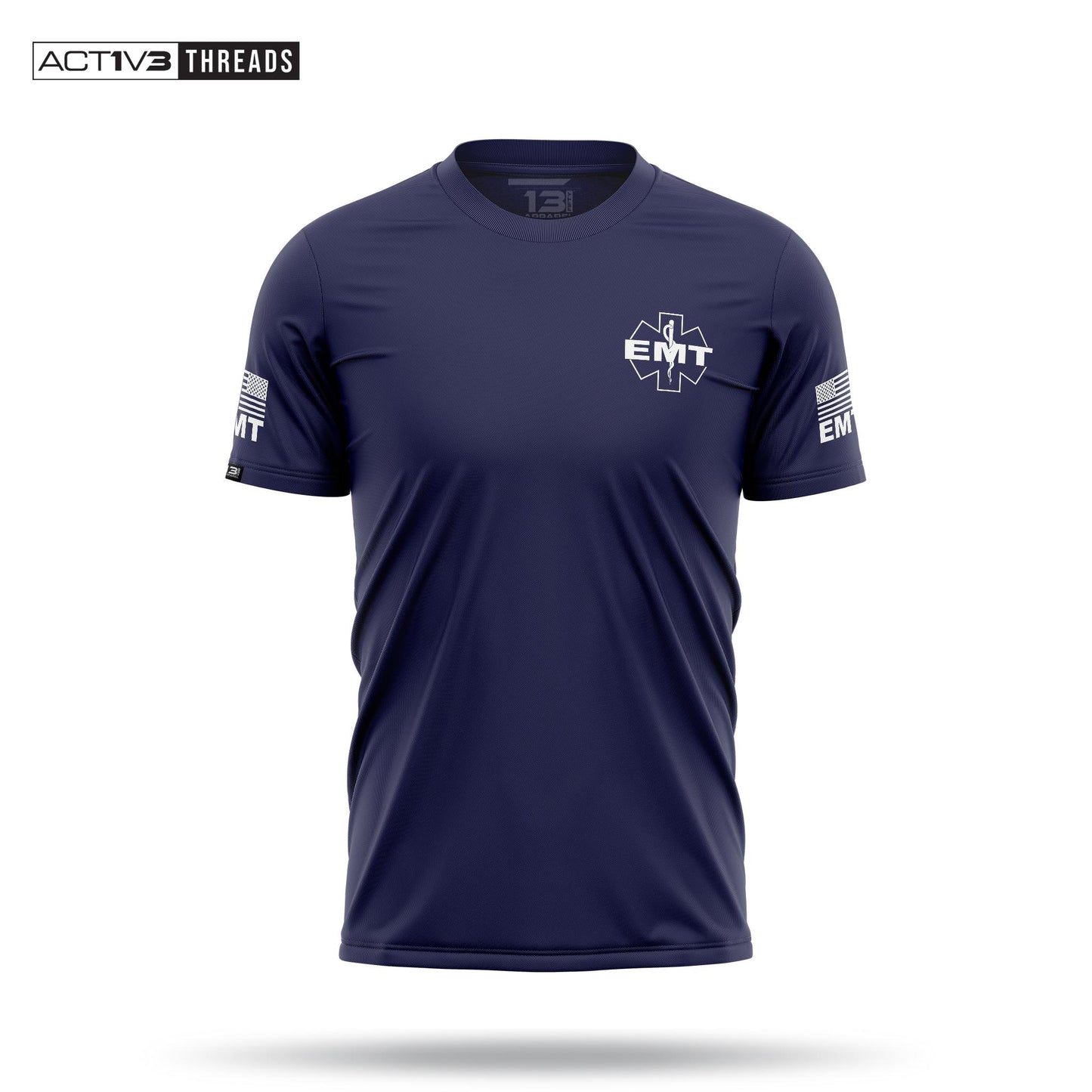 [EMT] Men's Performance Shirt [NVY/WHT]-13 Fifty Apparel