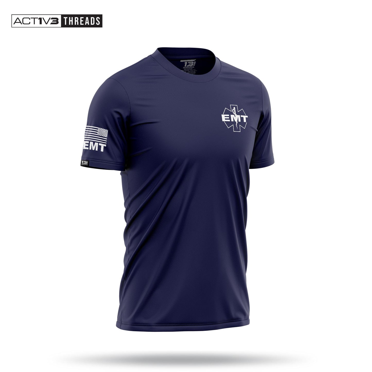 [EMT] Men's Performance Shirt [NVY/WHT]-13 Fifty Apparel