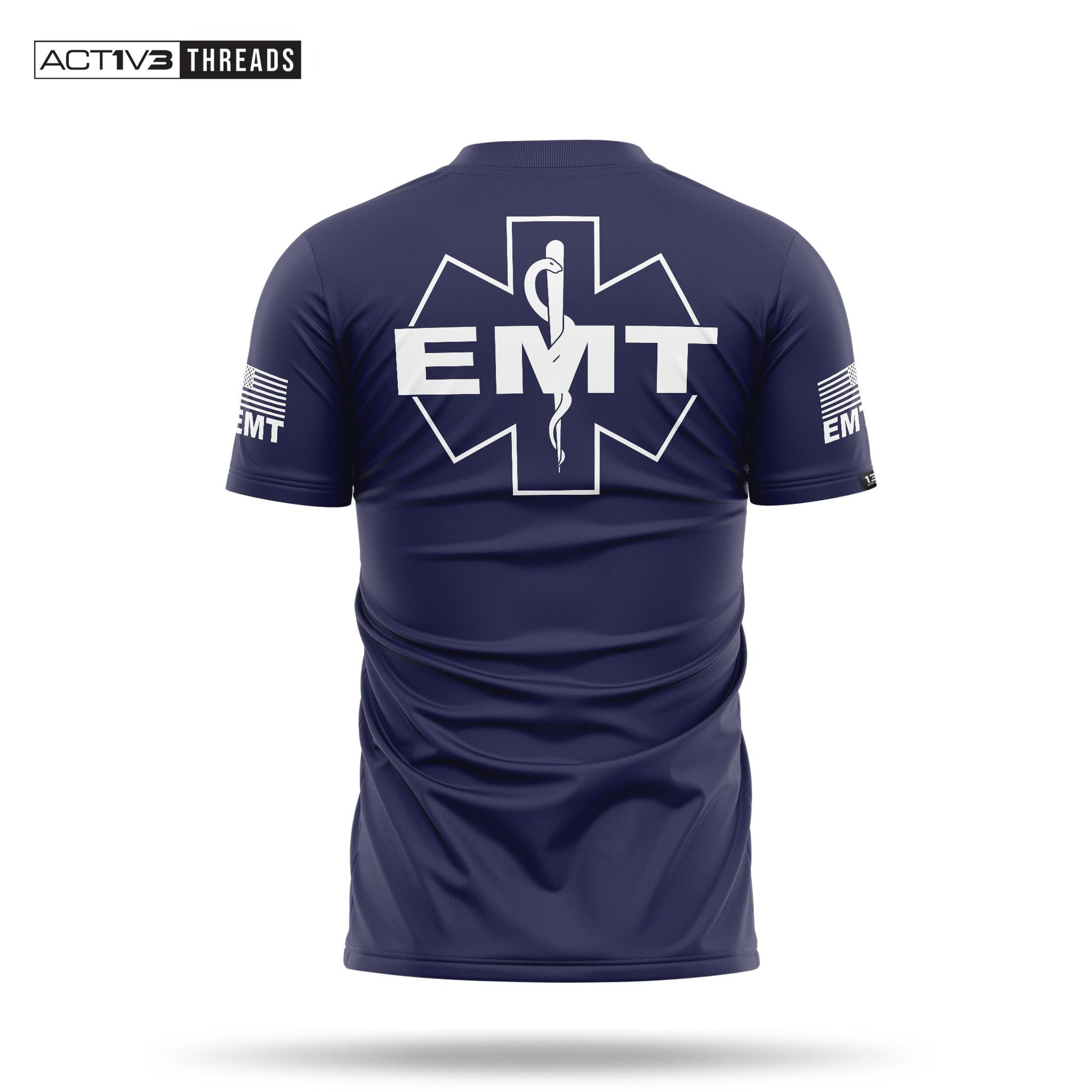 [EMT] Men's Performance Shirt [NVY/WHT]-13 Fifty Apparel