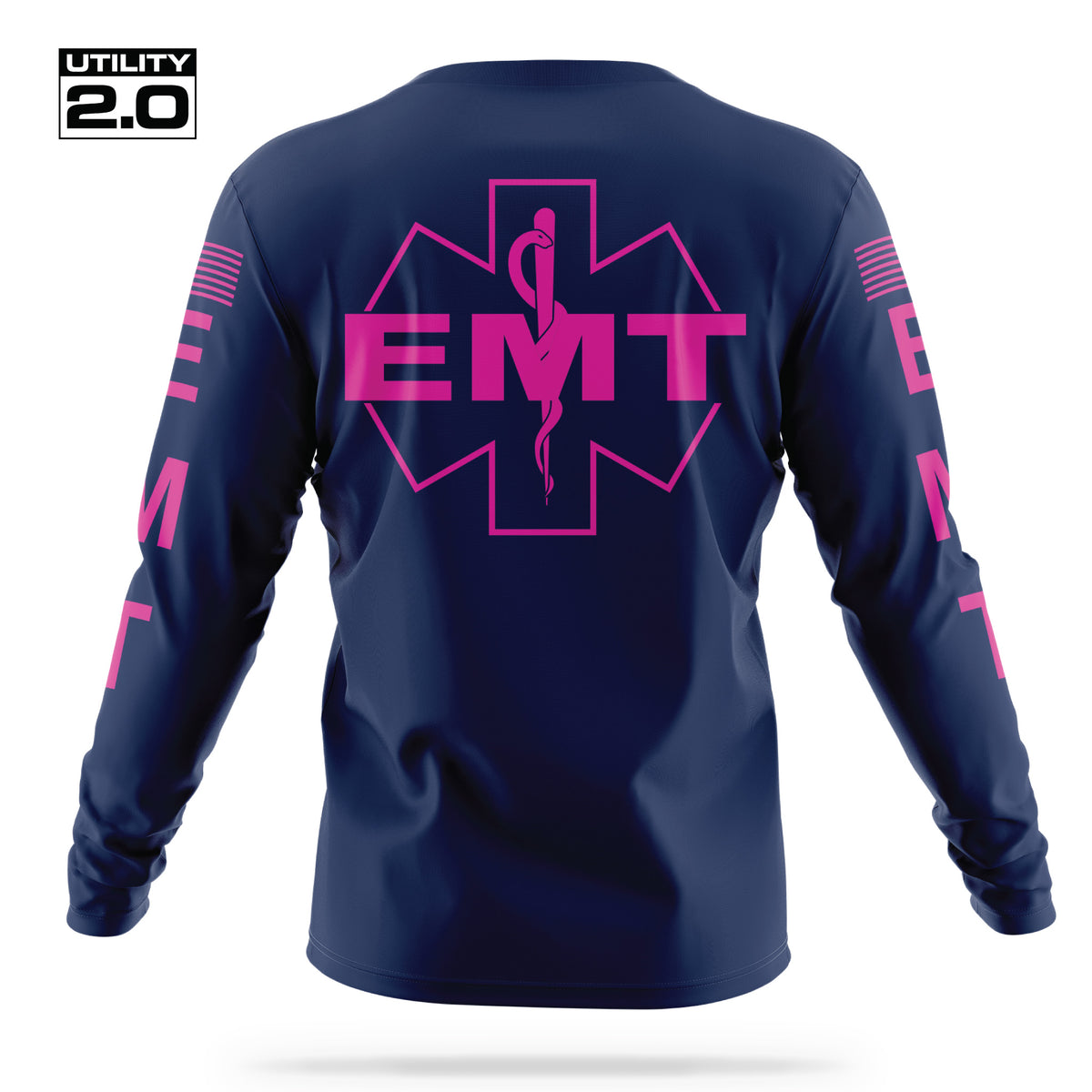 [EMT] Men's Utility 2.0 Long Sleeve [NVY/PNK]-13 Fifty Apparel