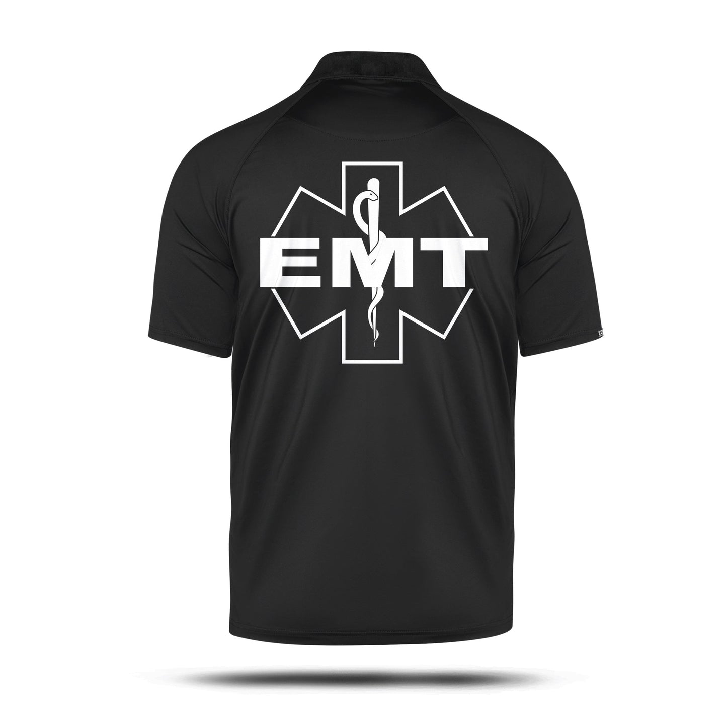 [EMT] Reflective Men's Performance Polo [BLK/REF]-13 Fifty Apparel