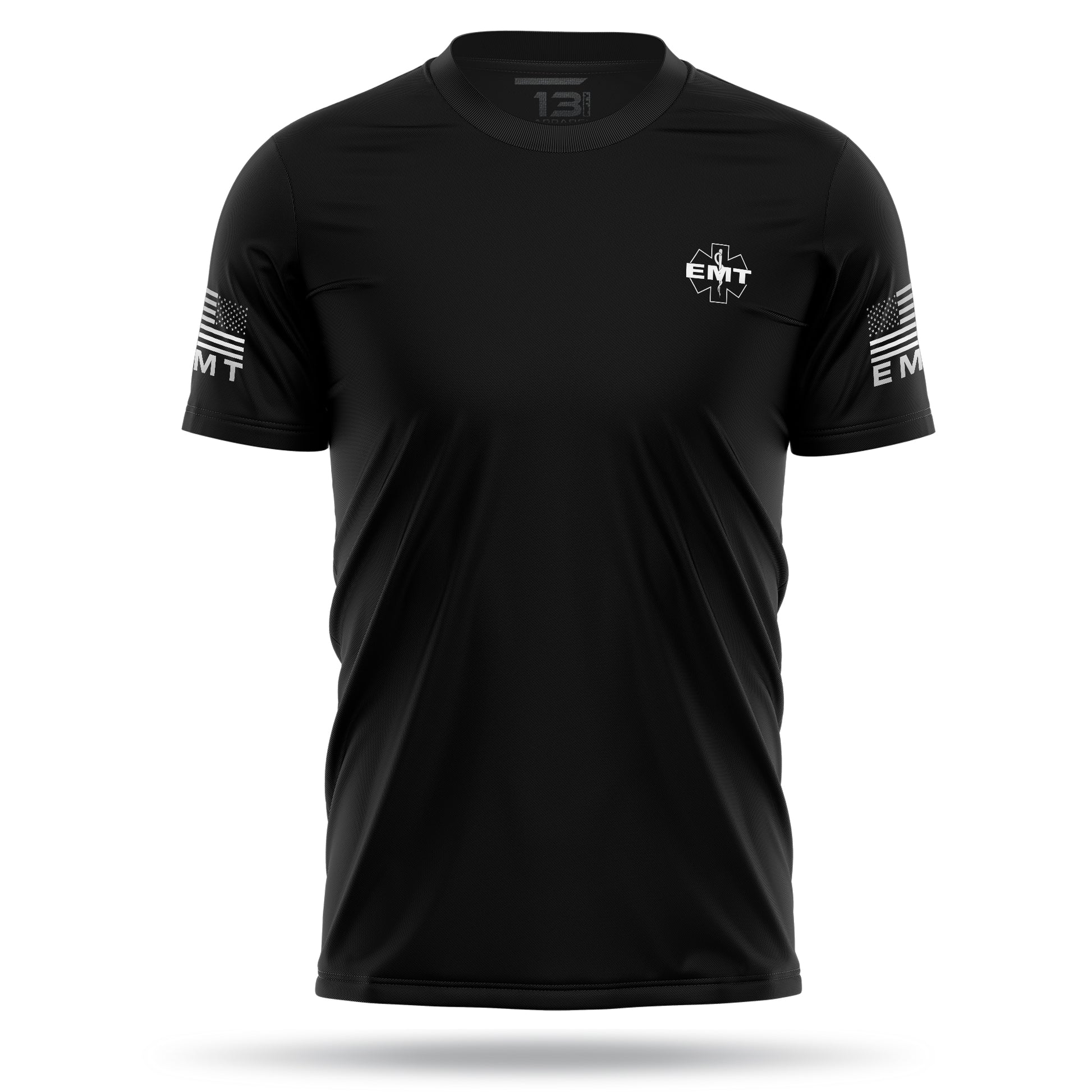 [EMT] Reflective Men's Utility Shirt [BLK/REF]-13 Fifty Apparel