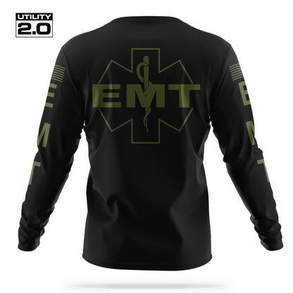 [EMT-TACTICAL] Men's Utility 2.0 Long Sleeve [BLK/GRN]-13 Fifty Apparel
