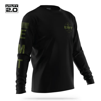 [EMT-TACTICAL] Men's Utility 2.0 Long Sleeve [BLK/GRN]-13 Fifty Apparel