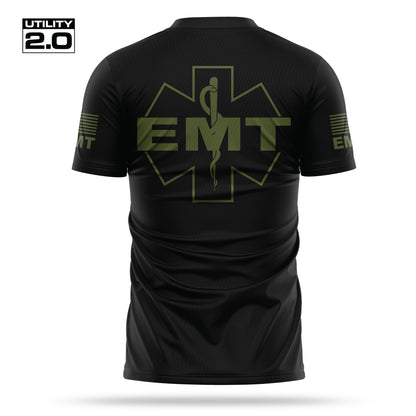 [EMT-TACTICAL] Men's Utility 2.0 Short Sleeve [BLK/GRN]-13 Fifty Apparel