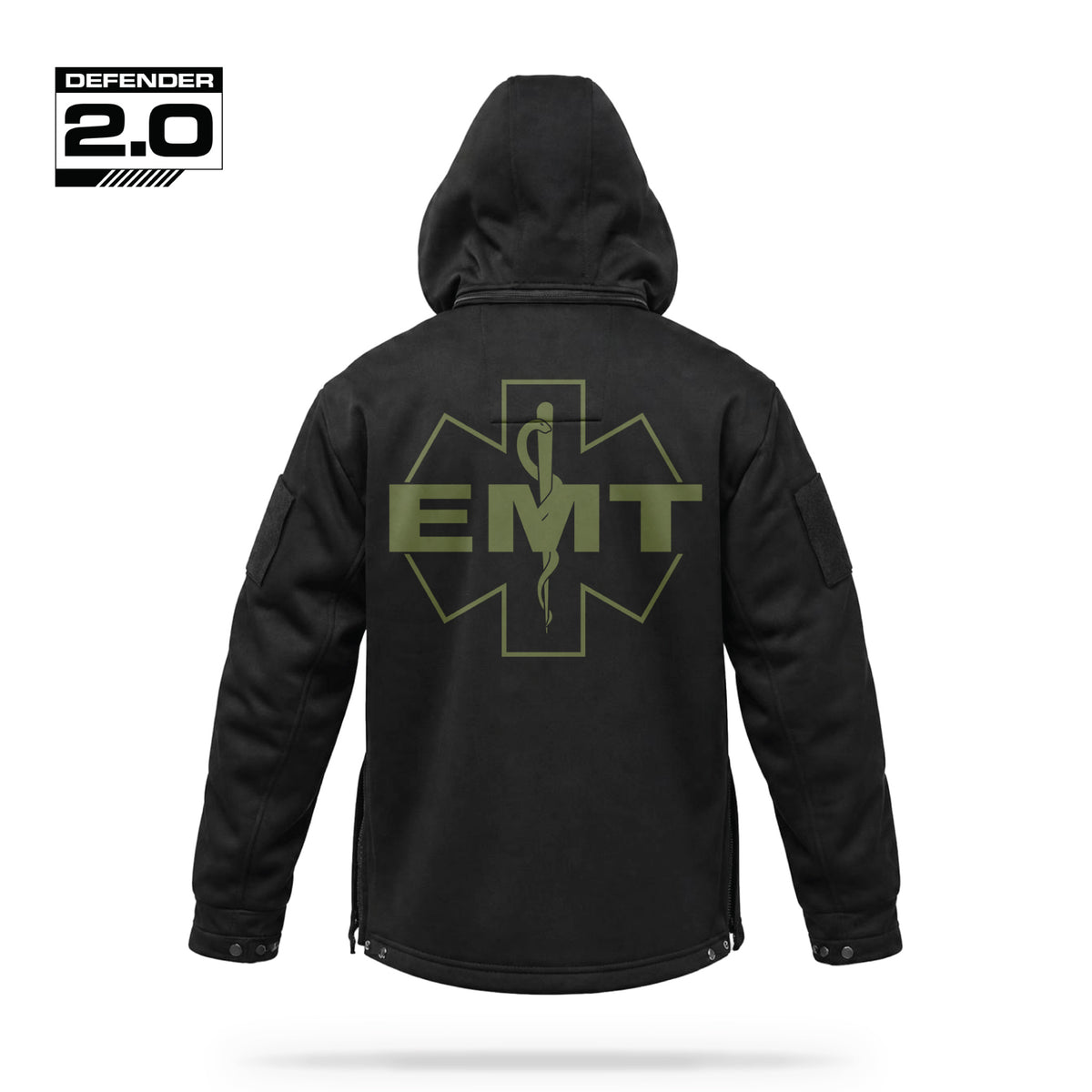 [EMT] Tactical Defender Jacket [BLK/GRN]-13 Fifty Apparel