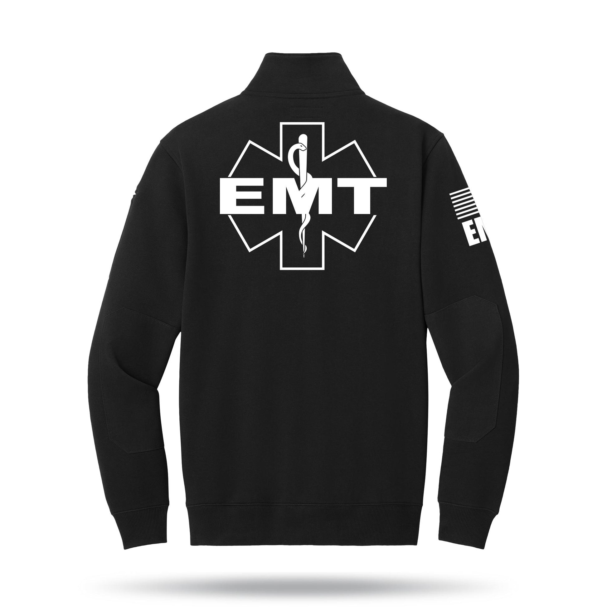 [EMT] Tough Fleece Quarter Zip [BLK/WHT]-13 Fifty Apparel