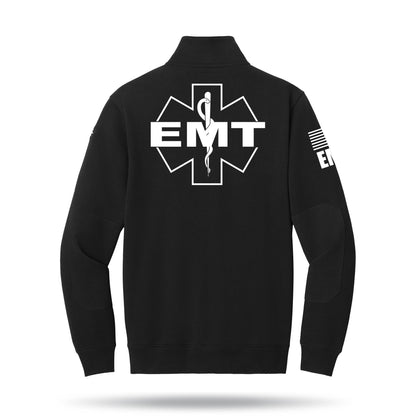 [EMT] Tough Fleece Quarter Zip [BLK/WHT]-13 Fifty Apparel