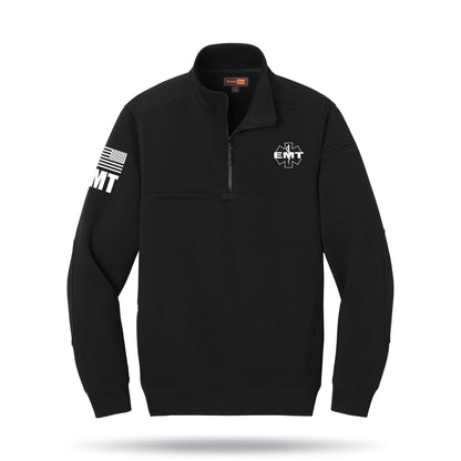 [EMT] Tough Fleece Quarter Zip [BLK/WHT]-13 Fifty Apparel