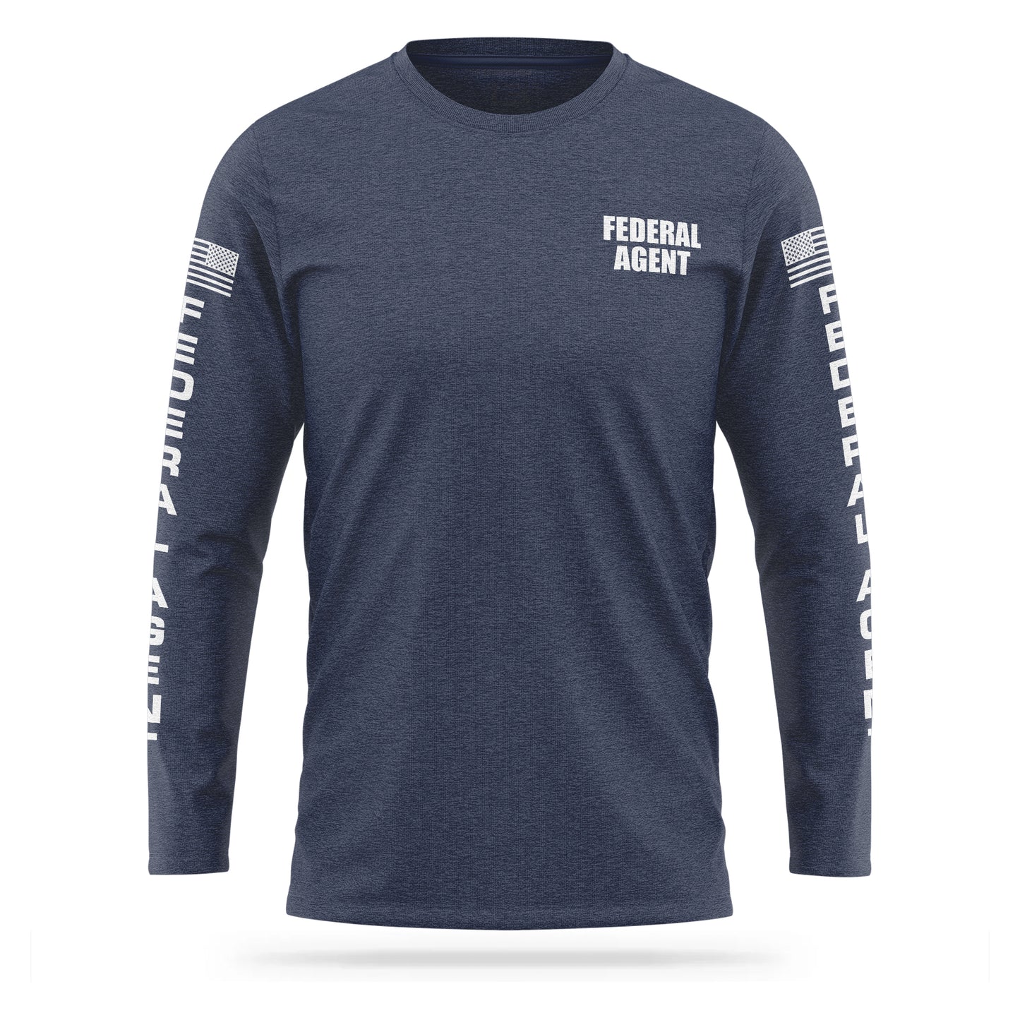 [FEDERAL AGENT] Cotton Blend Long Sleeve [NVY/WHT]-13 Fifty Apparel