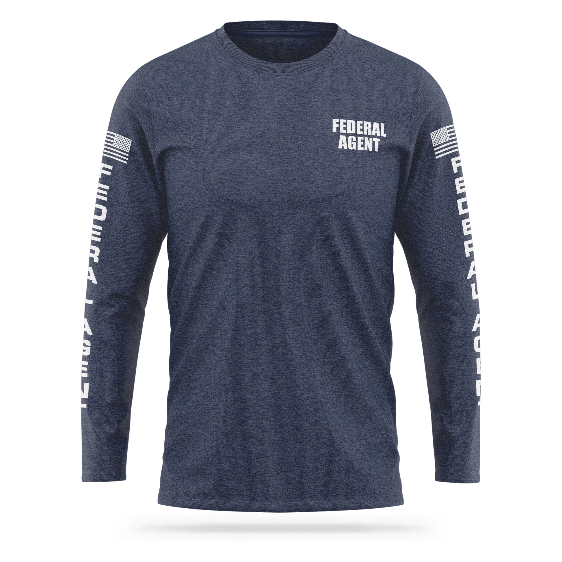 [FEDERAL AGENT] Cotton Blend Long Sleeve [NVY/WHT]-13 Fifty Apparel