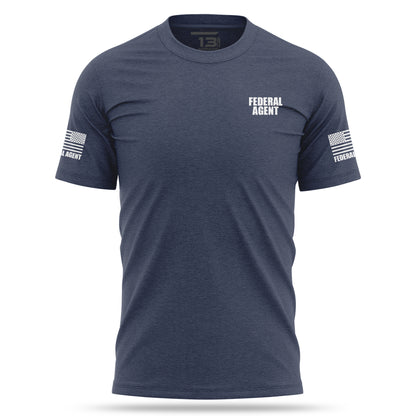 [FEDERAL AGENT] Cotton Blend Shirt [NVY/WHT]-13 Fifty Apparel