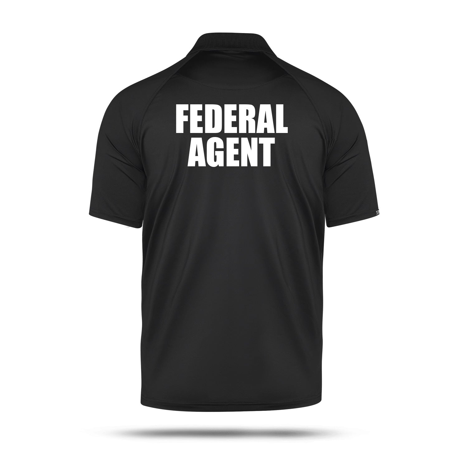 [FEDERAL AGENT] Men's Performance Polo [BLK/WHT] 13 Fifty Apparel 