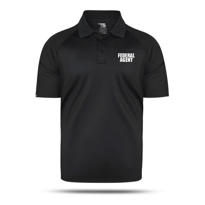 [FEDERAL AGENT] Men's Performance Polo [BLK/WHT] 13 Fifty Apparel 