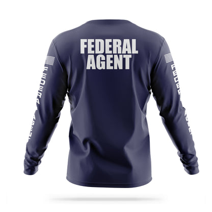 [FEDERAL AGENT] Men's Utility Long Sleeve [NVY/WHT]﻿﻿﻿-13 Fifty Apparel