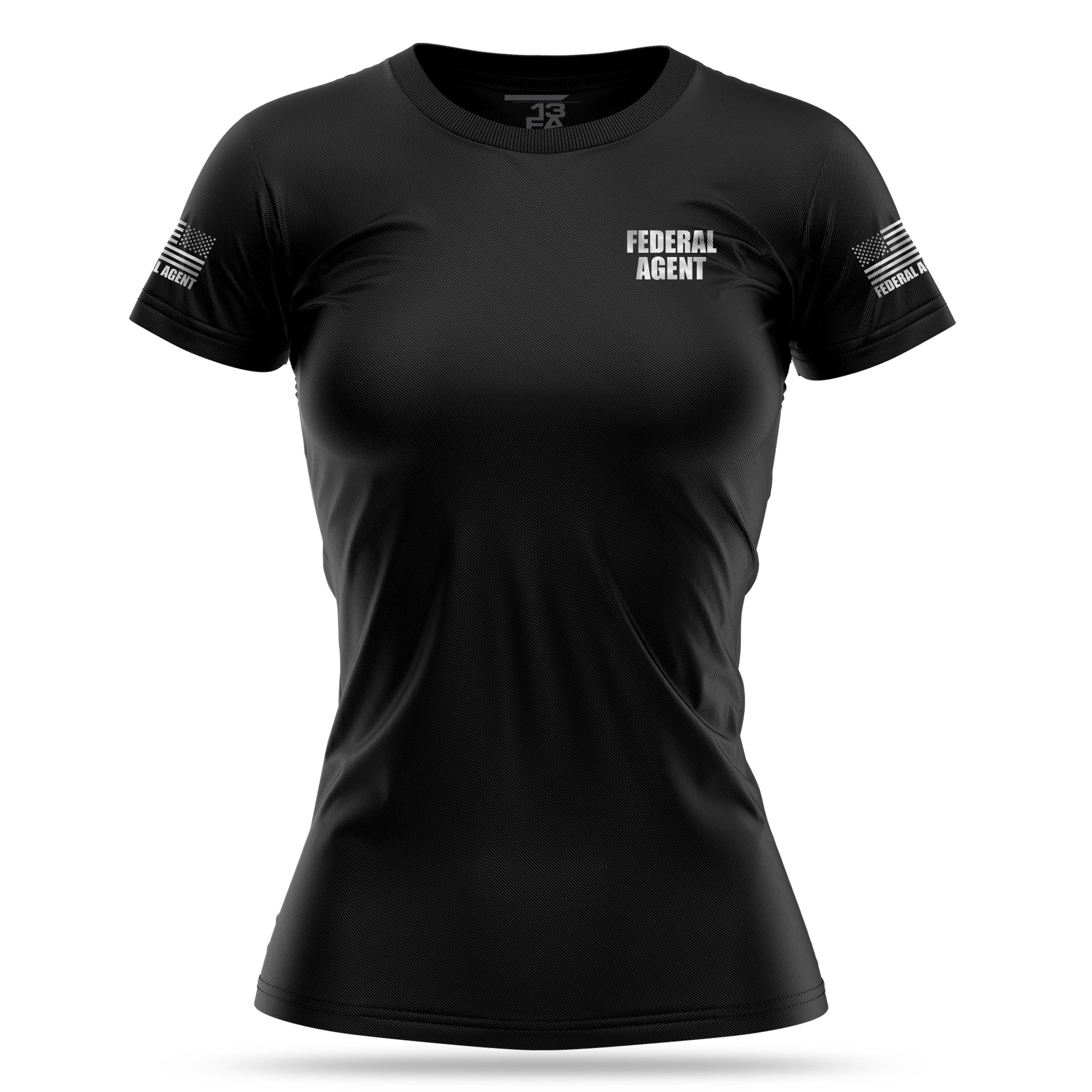 [FEDERAL AGENT] Reflective Women's Utility Shirt [BLK/REF]-13 Fifty Apparel