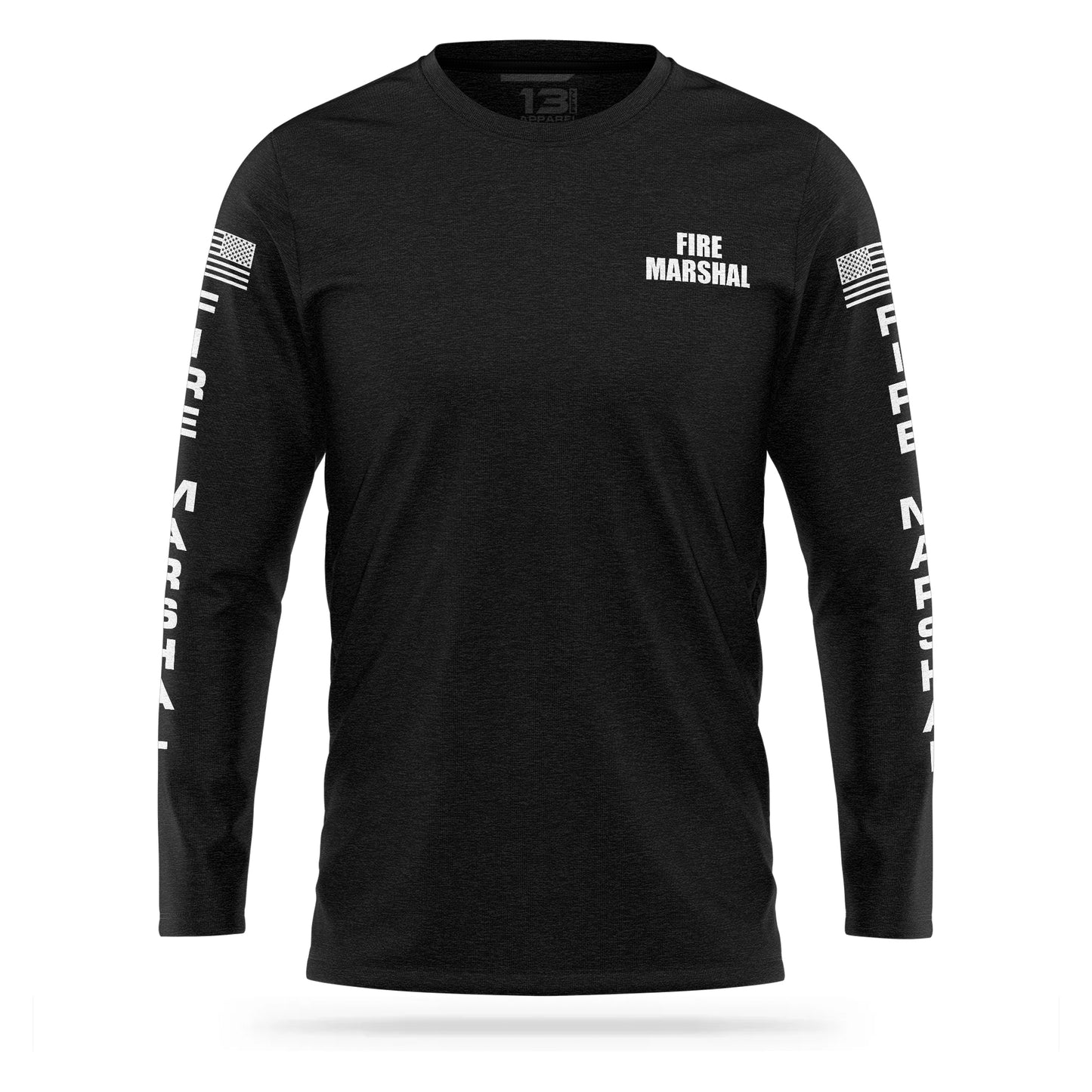 [FIRE MARSHAL] Cotton Blend Long Sleeve [BLK/WHT]-13 Fifty Apparel