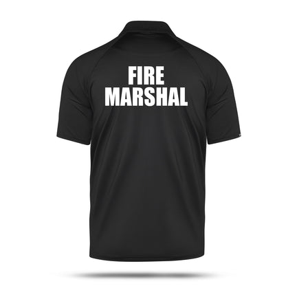 [FIRE MARSHAL] Men's Performance Polo [BLK/WHT]﻿﻿ 13 Fifty Apparel 