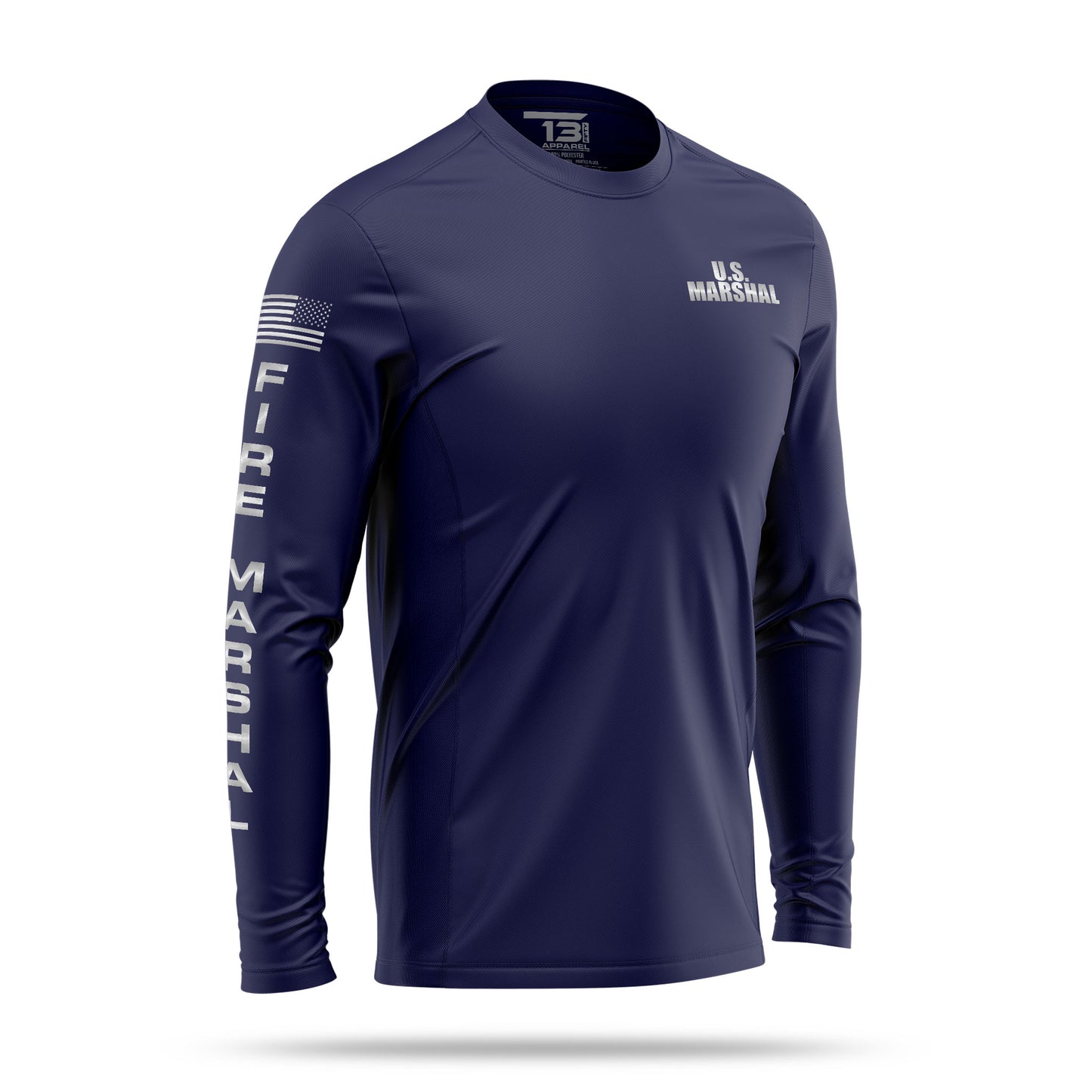 [FIRE MARSHAL] Men's Utility Long Sleeve [NVY/REF]﻿﻿﻿﻿﻿﻿﻿﻿-13 Fifty Apparel