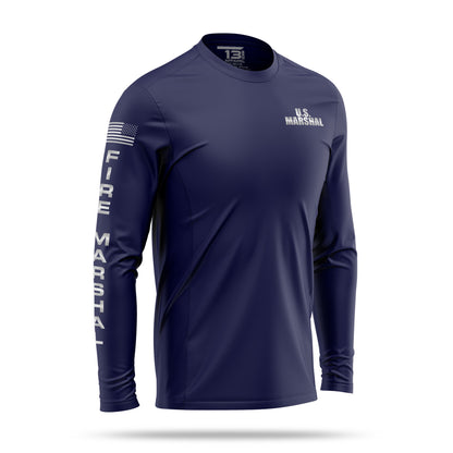 [FIRE MARSHAL] Men's Utility Long Sleeve [NVY/REF]﻿﻿﻿﻿﻿﻿﻿﻿-13 Fifty Apparel