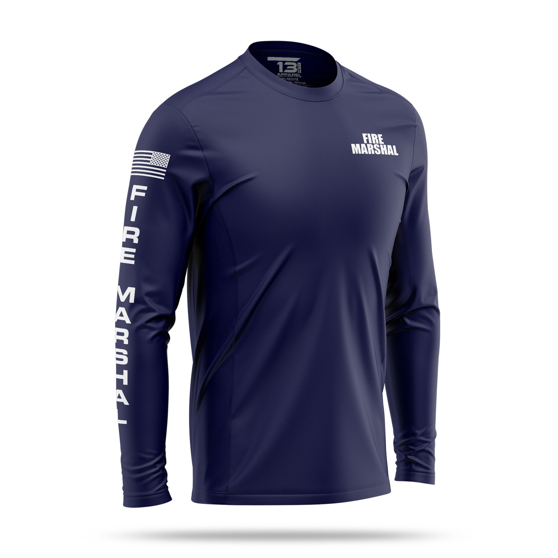 [FIRE MARSHAL] Men's Utility Long Sleeve [NVY/WHT]-13 Fifty Apparel