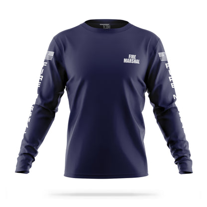 [FIRE MARSHAL] Men's Utility Long Sleeve [NVY/WHT]-13 Fifty Apparel
