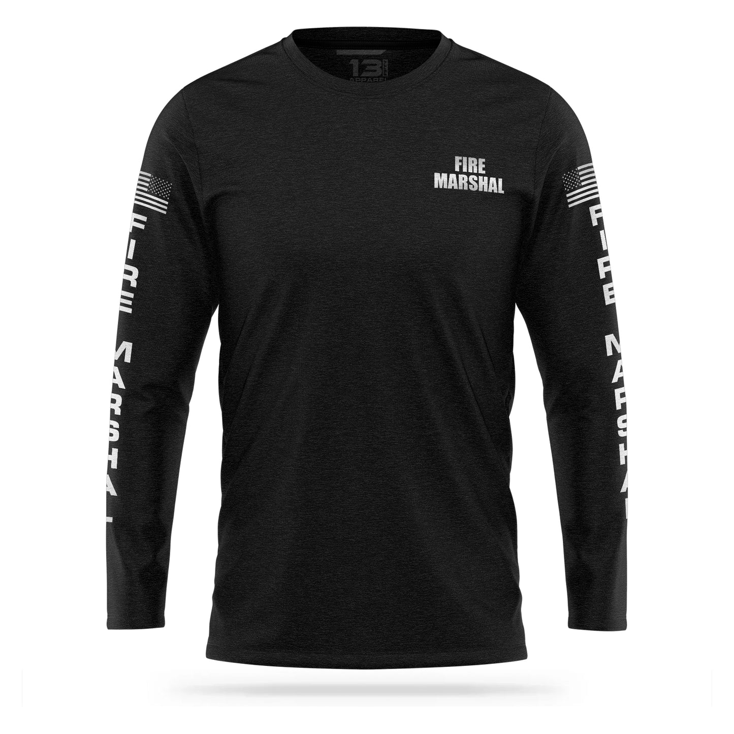 [FIRE MARSHAL] Reflective Cotton Blend Long Sleeve [BLK/REF]-13 Fifty Apparel