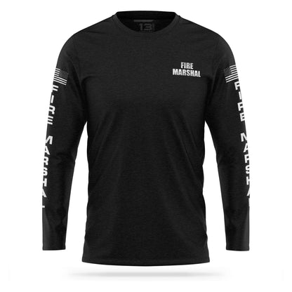 [FIRE MARSHAL] Reflective Cotton Blend Long Sleeve [BLK/REF]-13 Fifty Apparel