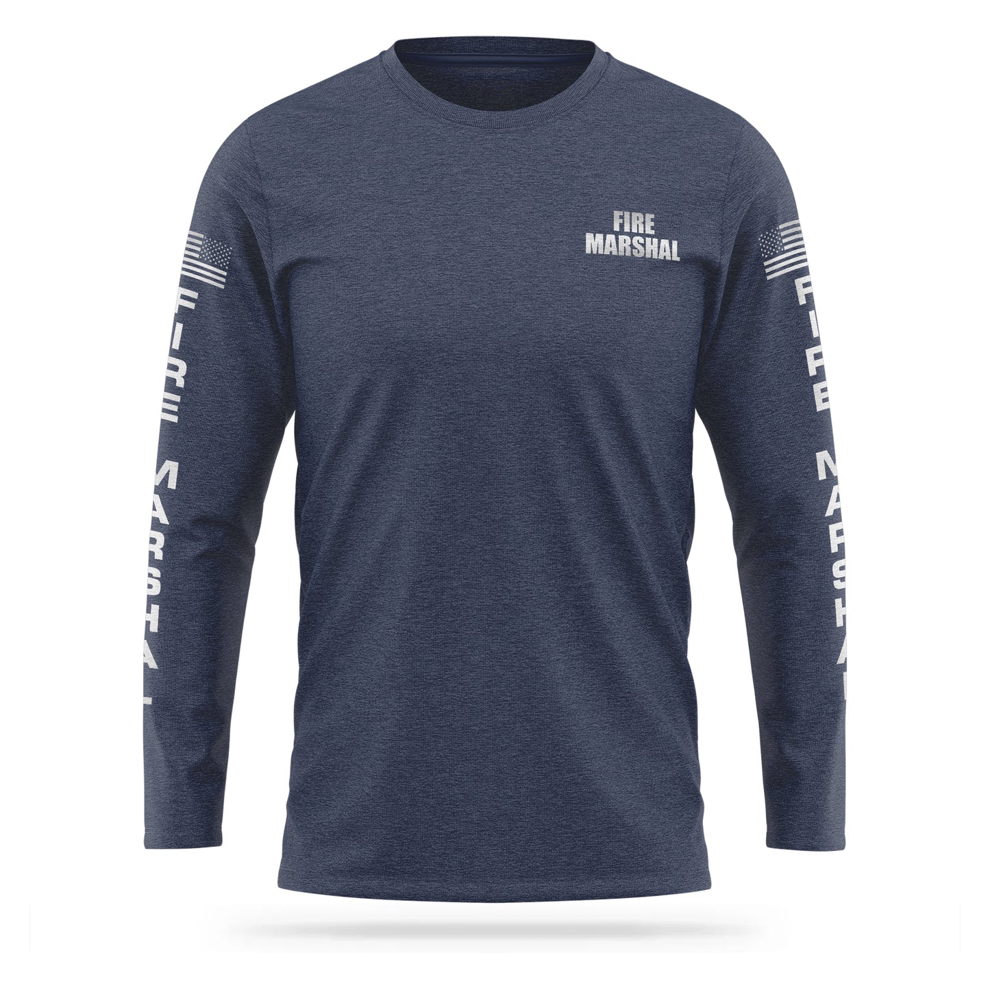 [FIRE MARSHAL] Reflective Cotton Blend Long Sleeve [NVY/REF]﻿﻿﻿﻿﻿﻿﻿﻿-13 Fifty Apparel
