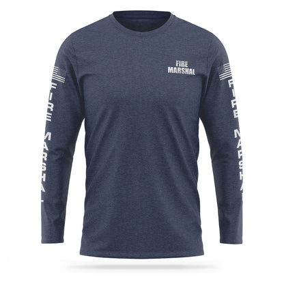 [FIRE MARSHAL] Reflective Cotton Blend Long Sleeve [NVY/REF]﻿﻿﻿﻿﻿﻿﻿﻿-13 Fifty Apparel