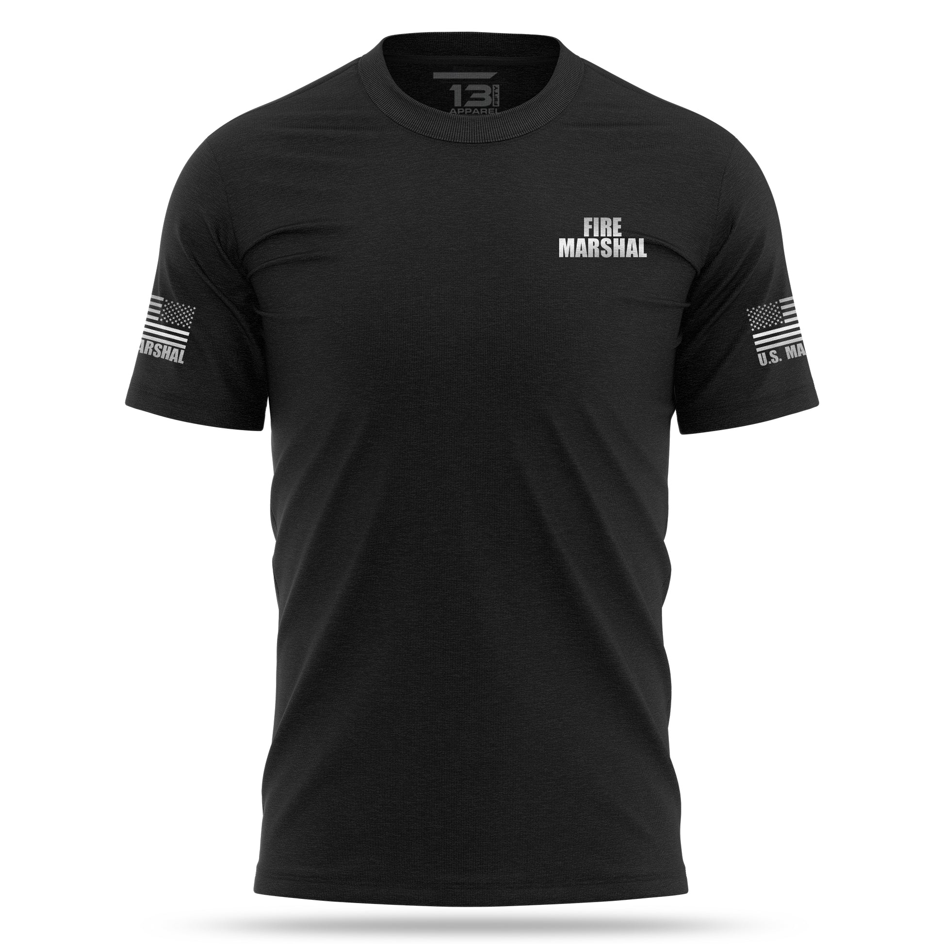 [FIRE MARSHAL] Reflective Cotton Blend Shirt [BLK/REF]-13 Fifty Apparel