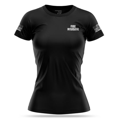 [FIRE MARSHAL] Reflective Women's Utility Shirt [BLK/REF]﻿﻿﻿-13 Fifty Apparel