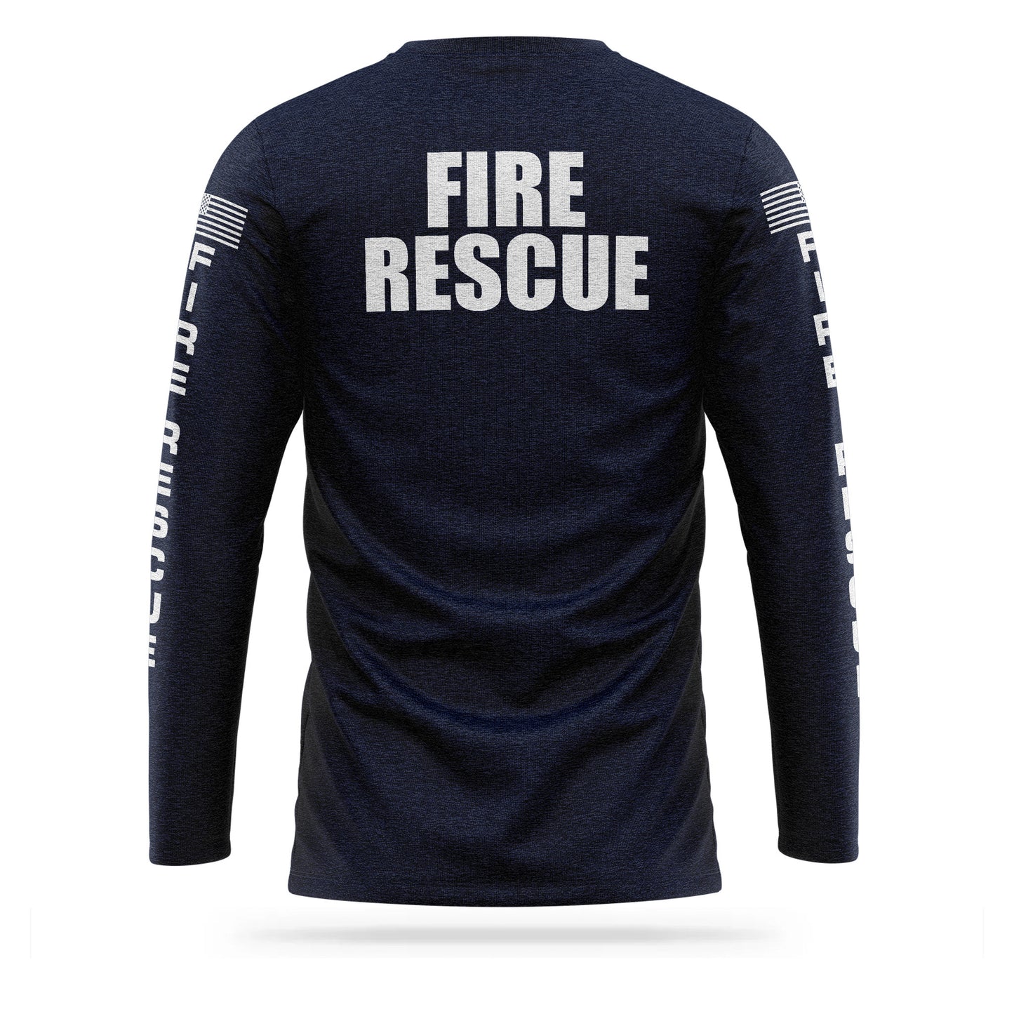 [FIRE RESCUE] 100% Cotton Long Sleeve [NVY/WHT]-13 Fifty Apparel
