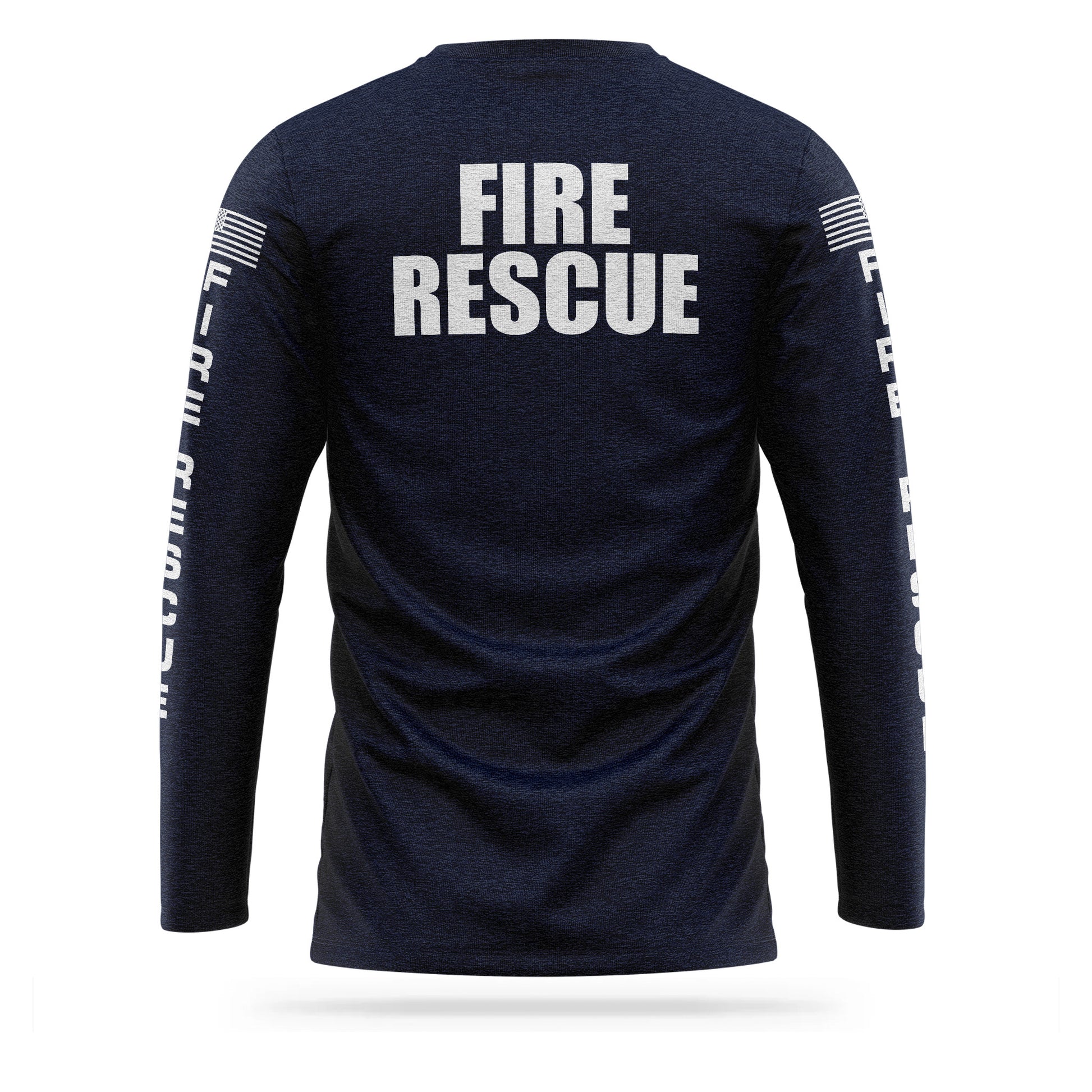 [FIRE RESCUE] 100% Cotton Long Sleeve [NVY/WHT]-13 Fifty Apparel