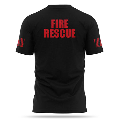 [FIRE RESCUE] 100% Cotton Shirt [BLK/RED]-13 Fifty Apparel